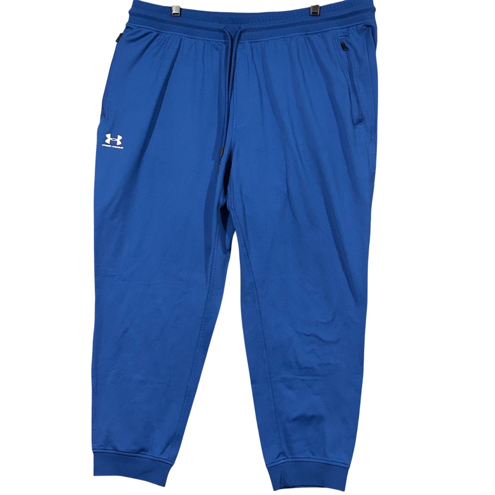 Under Armour Mens 3XL Royal Blue Loose Fit Joggers Recycled Polyester Pants